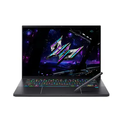 Front. Acer - Predator Triton 14 PC 14.5″ WQXGA+ 120Hz Intel Core Ultra 9 NVIDIA GeForce RTX 5070 32 GB RAM 2 TB SSD PT14-52T-96T3 - Charcoal Black.