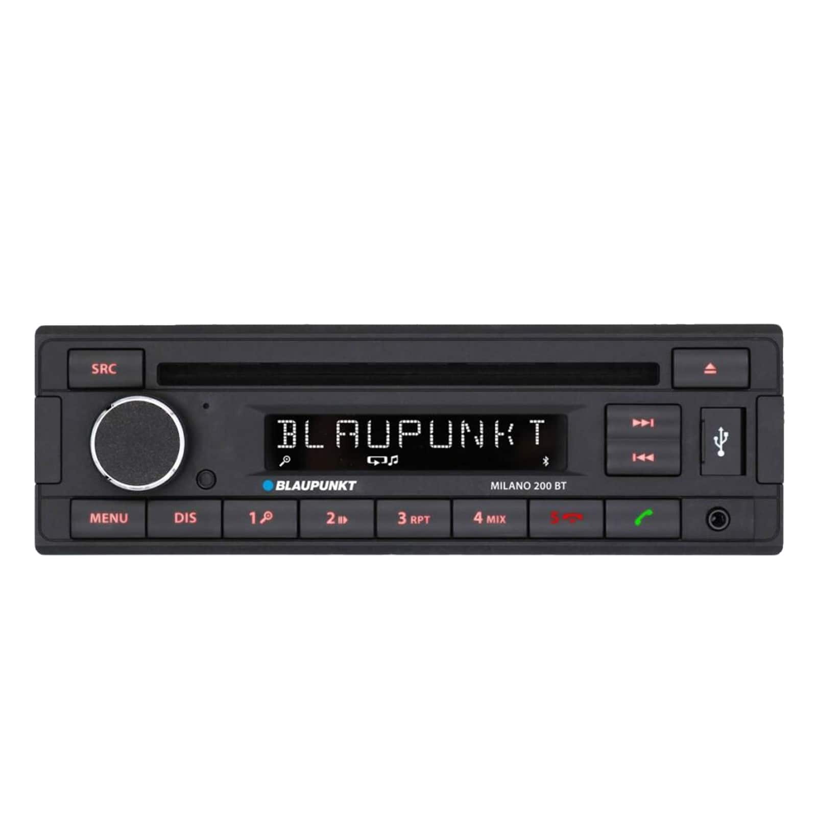 Blaupunkt - Milano 200 BT Single Din USB Bluetooth CD Stereo Receiver