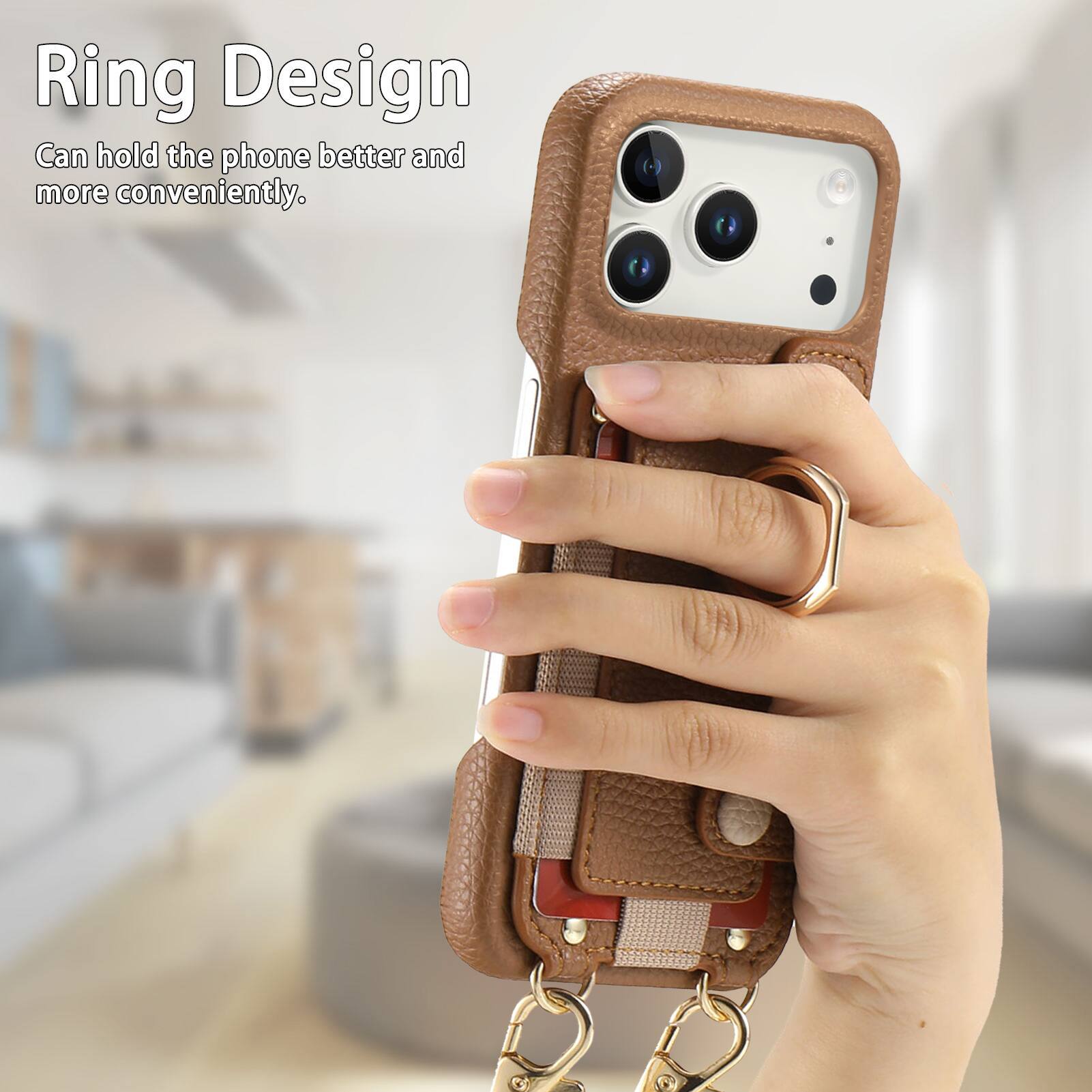 Ring Design  
Can hold the phone better and more conveniently.