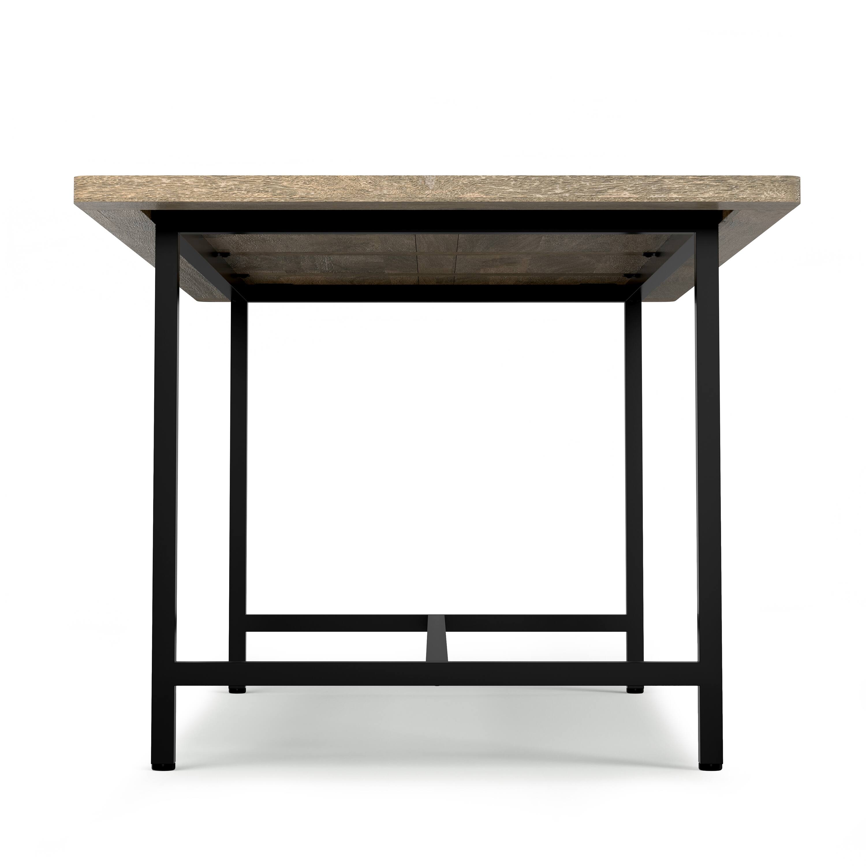 Alt View 5. Simpli Home - Campbell 72 inch x 36 inch Rectangle Modern Industrial Dining Table in Grey Wash - Grey Wash.