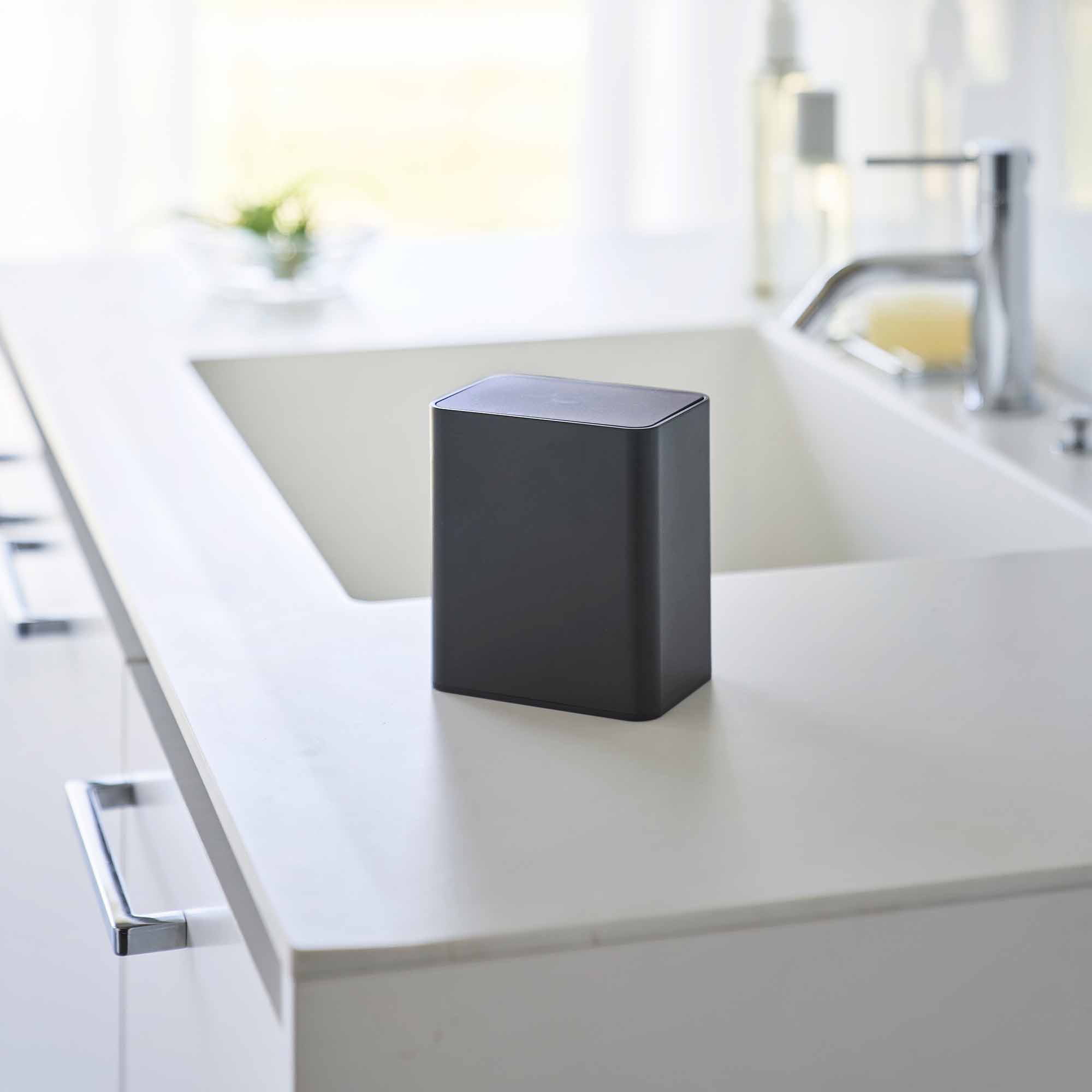 Alt View 7. Yamazaki Home - Cotton Swab Push-Top Case - Black.