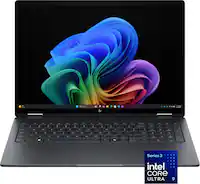 HP - OmniBook X Flip 2-in-1 - 16" 3K OLED Touchscreen Laptop - Intel Core Ultra 9 (2026) - 32GB Memory - 1TB SSD - Copilot+ - Eclipse Gray - Front_Zoom