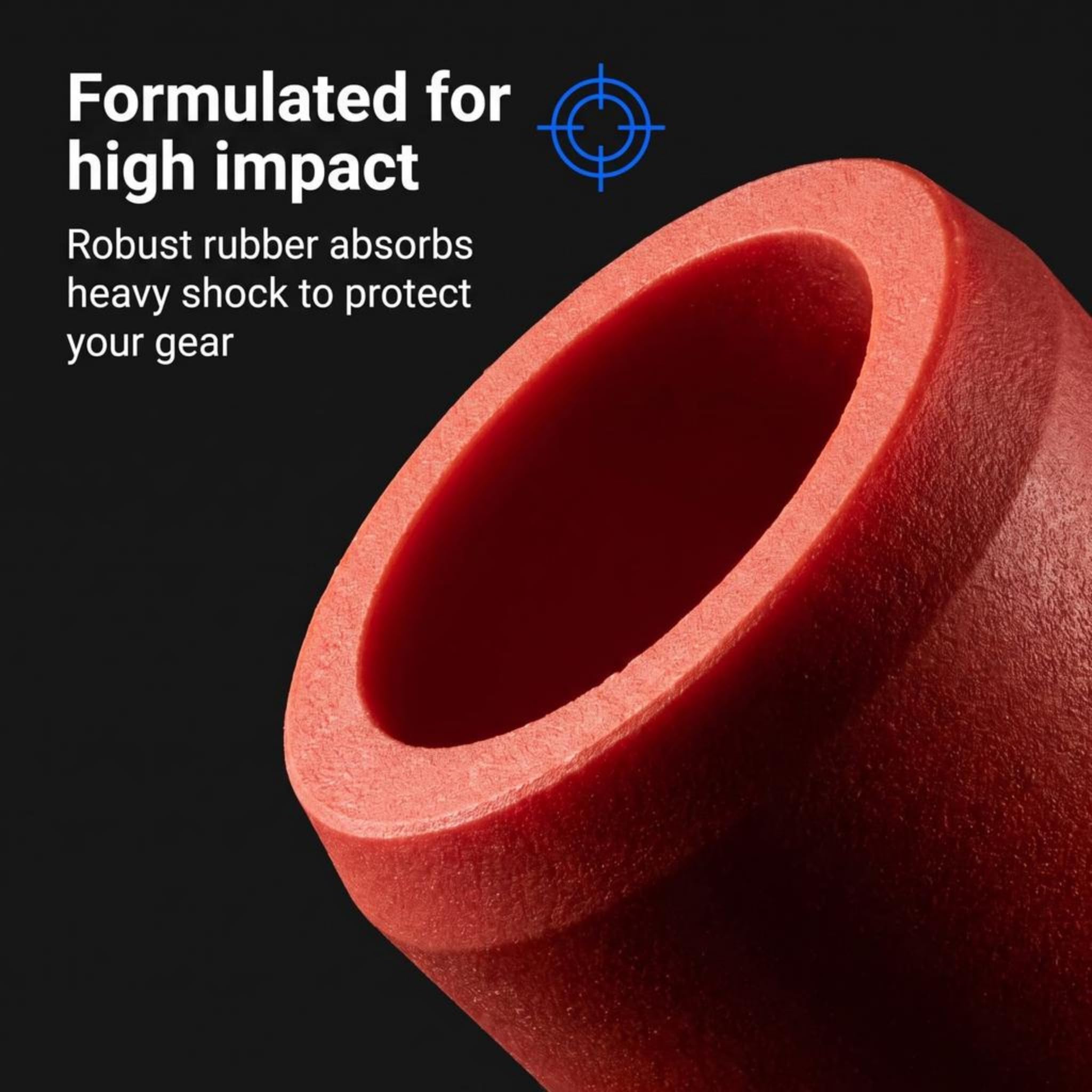 Formulated for high impact

Robust rubber absorbs heavy shock to protect your gear