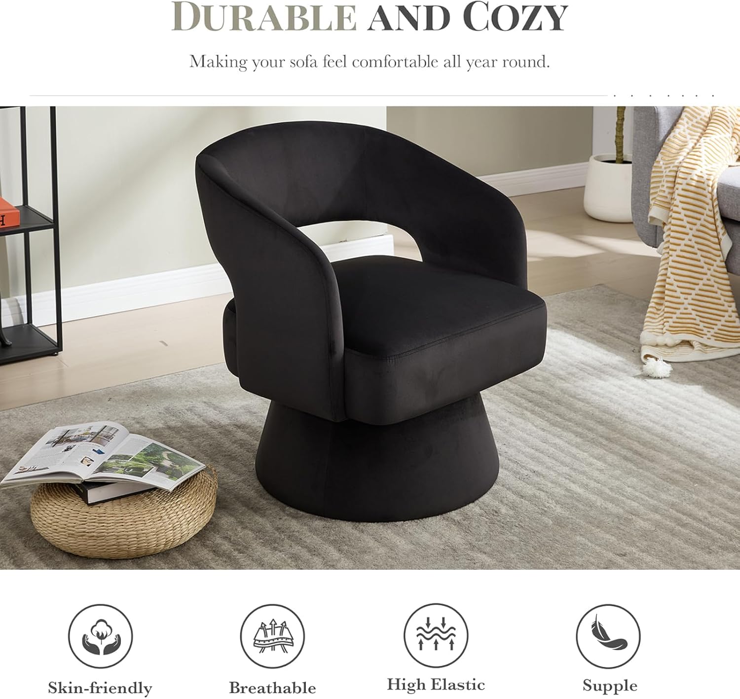 DURABLE AND COZY  
Making your sofa feel comfortable all year round.

- Skin-friendly
- Breathable
- High Elastic
- Supple