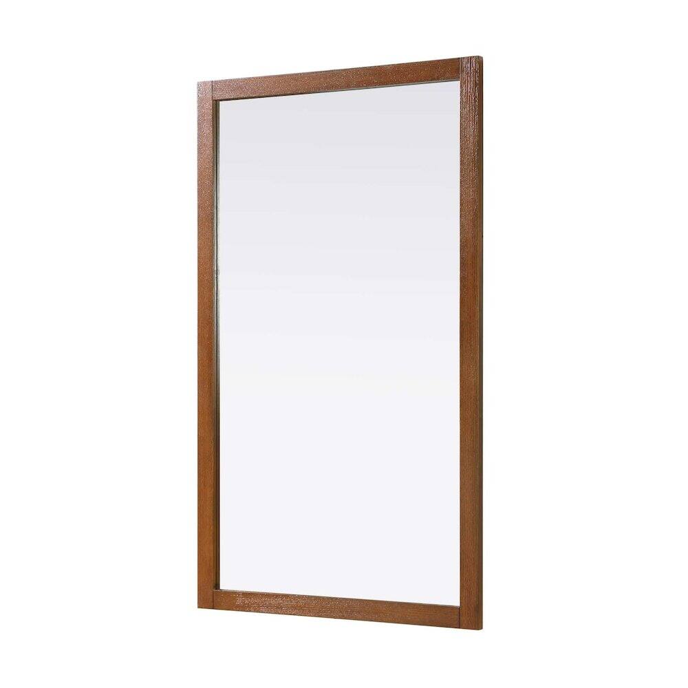 Alt View 1. Elegant Kitchen and Bath - Noah Wooden Rectangle Mirror 60 x 36 in Brandy Walnut - Brandy Walnut.