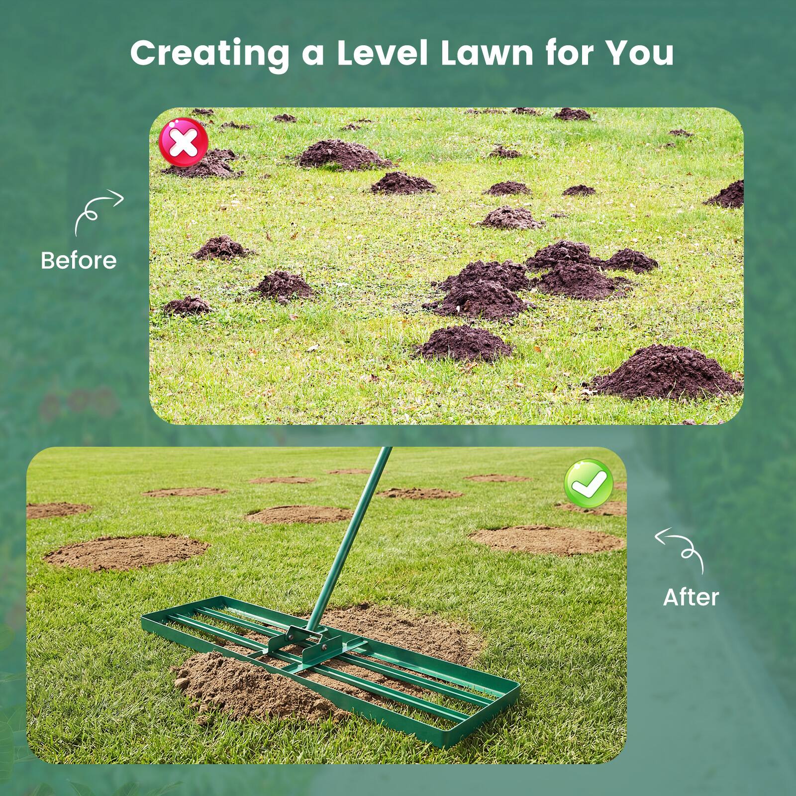 Creating a Level Lawn for You

Before

After