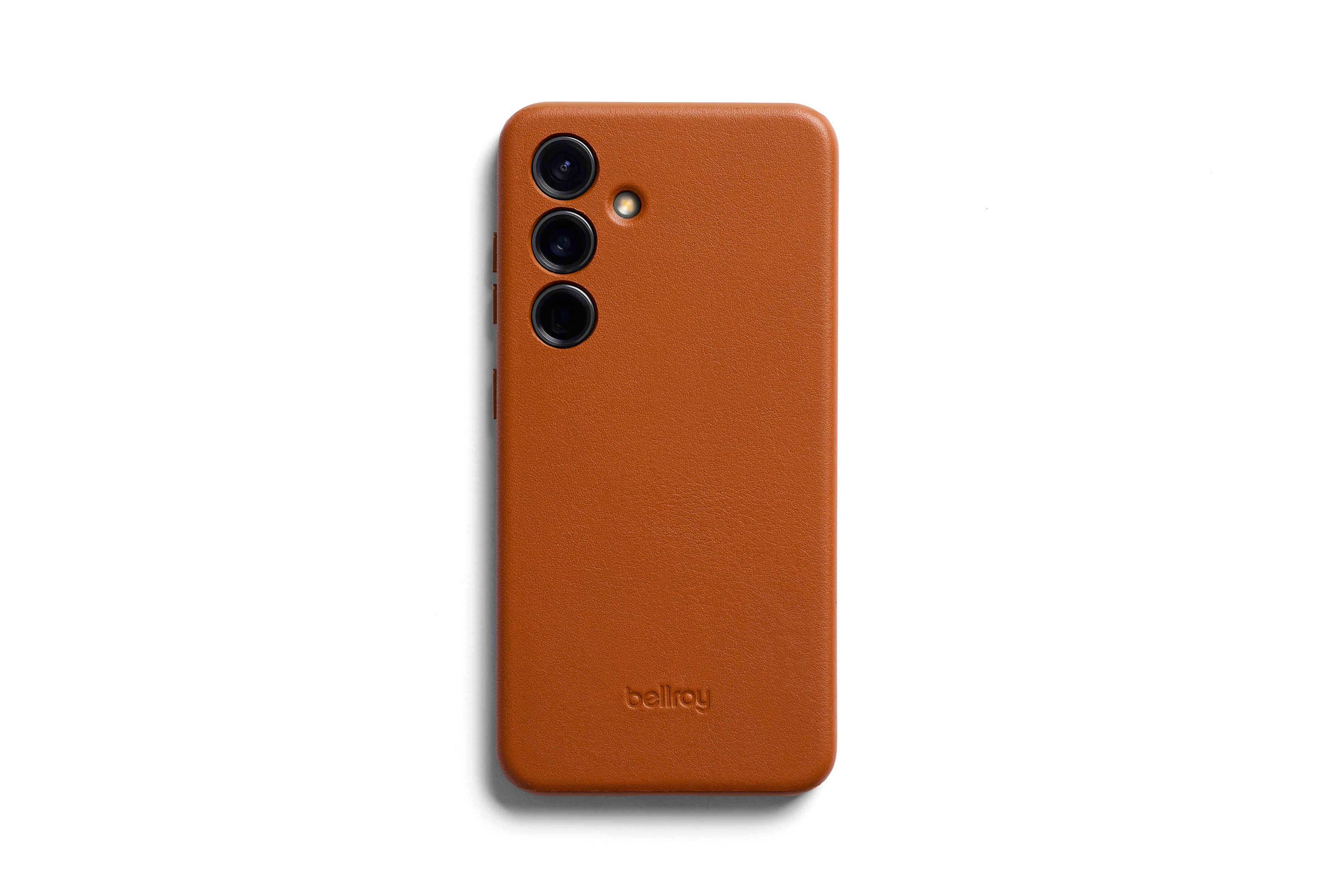Front. Bellroy - Galaxy S24 Leather Phone Case - Terracotta.