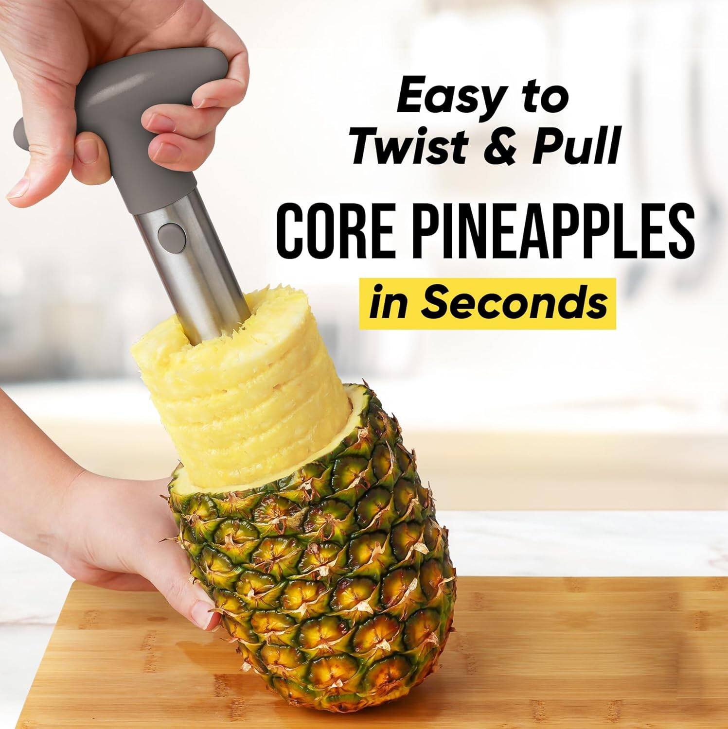 Easy to Twist & Pull Core Pineapples in Seconds