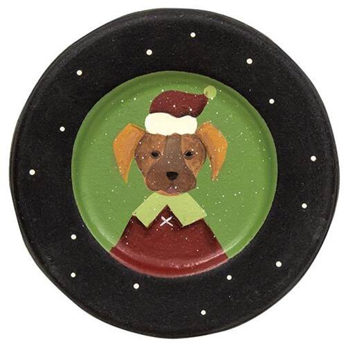 Angle. BreeBe - *Christmas Dog Plate 4 Asstd. - Multicolor.