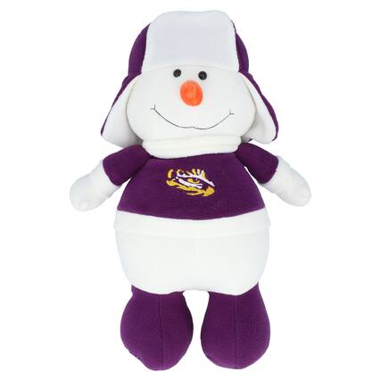 Front. The Memory Company - LSU Tigers 14.5" Chilly Snowman - Multicolor.