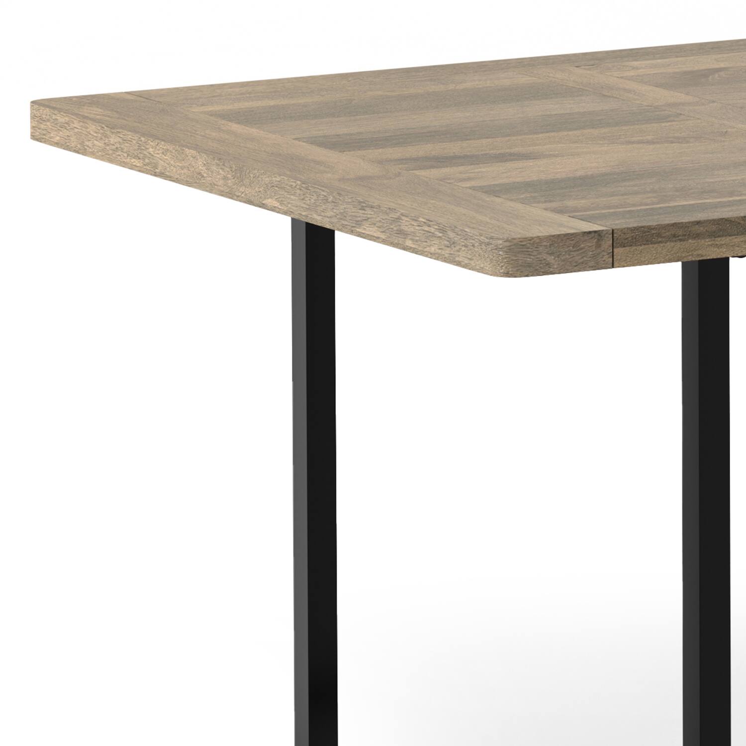 Alt View 8. Simpli Home - Campbell 72 inch x 36 inch Rectangle Modern Industrial Dining Table in Grey Wash - Grey Wash.