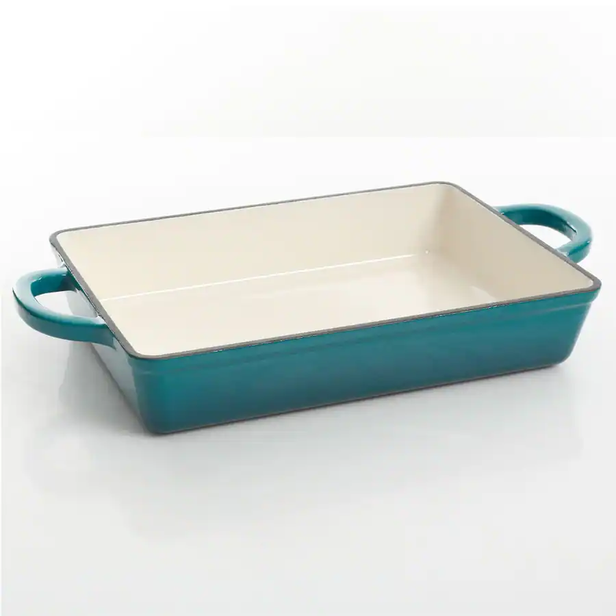 Lasagna Color Crockpot Crock Pot Artisan 13 in. Enameled Cast Iron Lasagna Pan Teal ...
