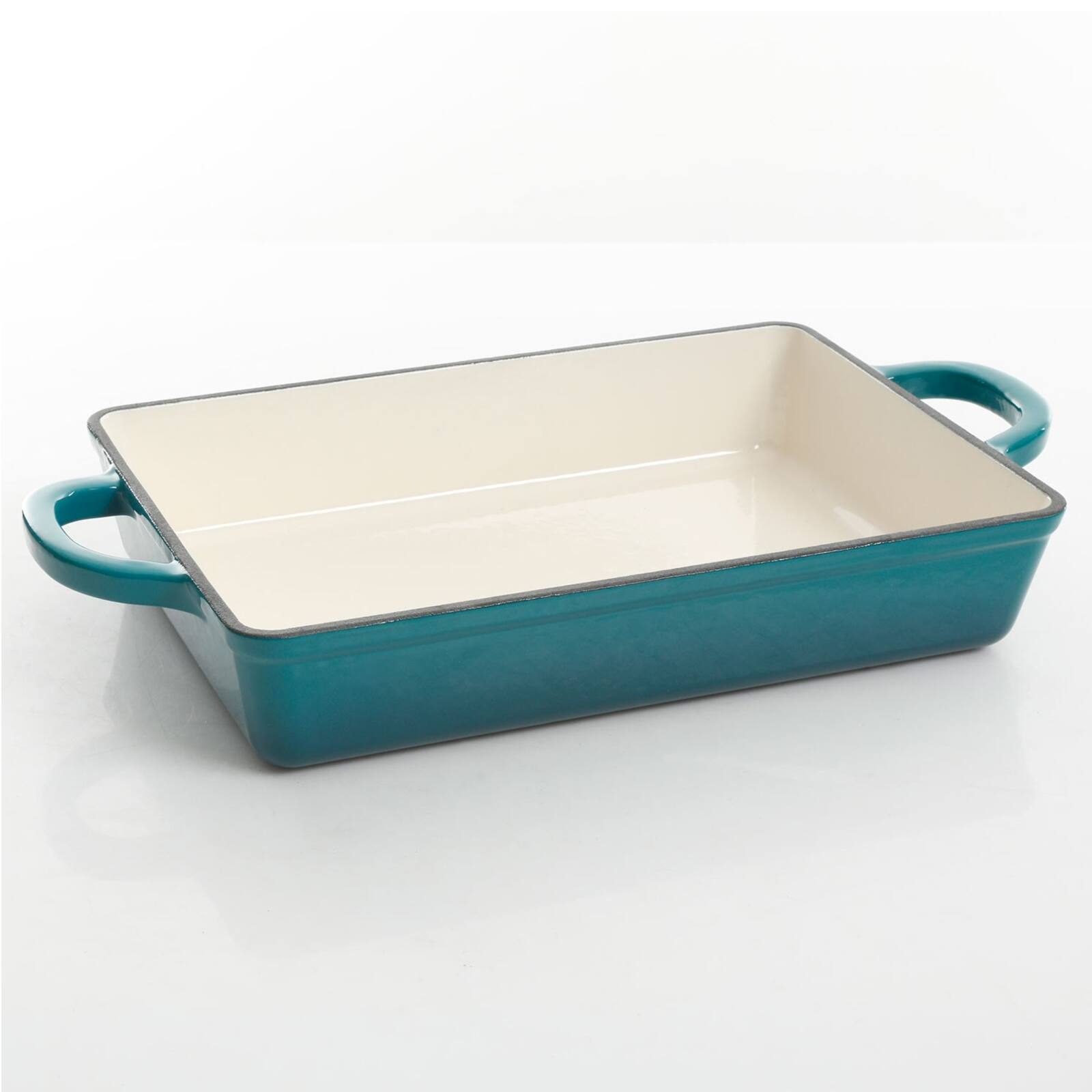 Alt View 5. Crock-Pot - Crock Pot Artisan 13 in. Enameled Cast Iron Lasagna Pan in Teal Ombre - Teal Ombre.
