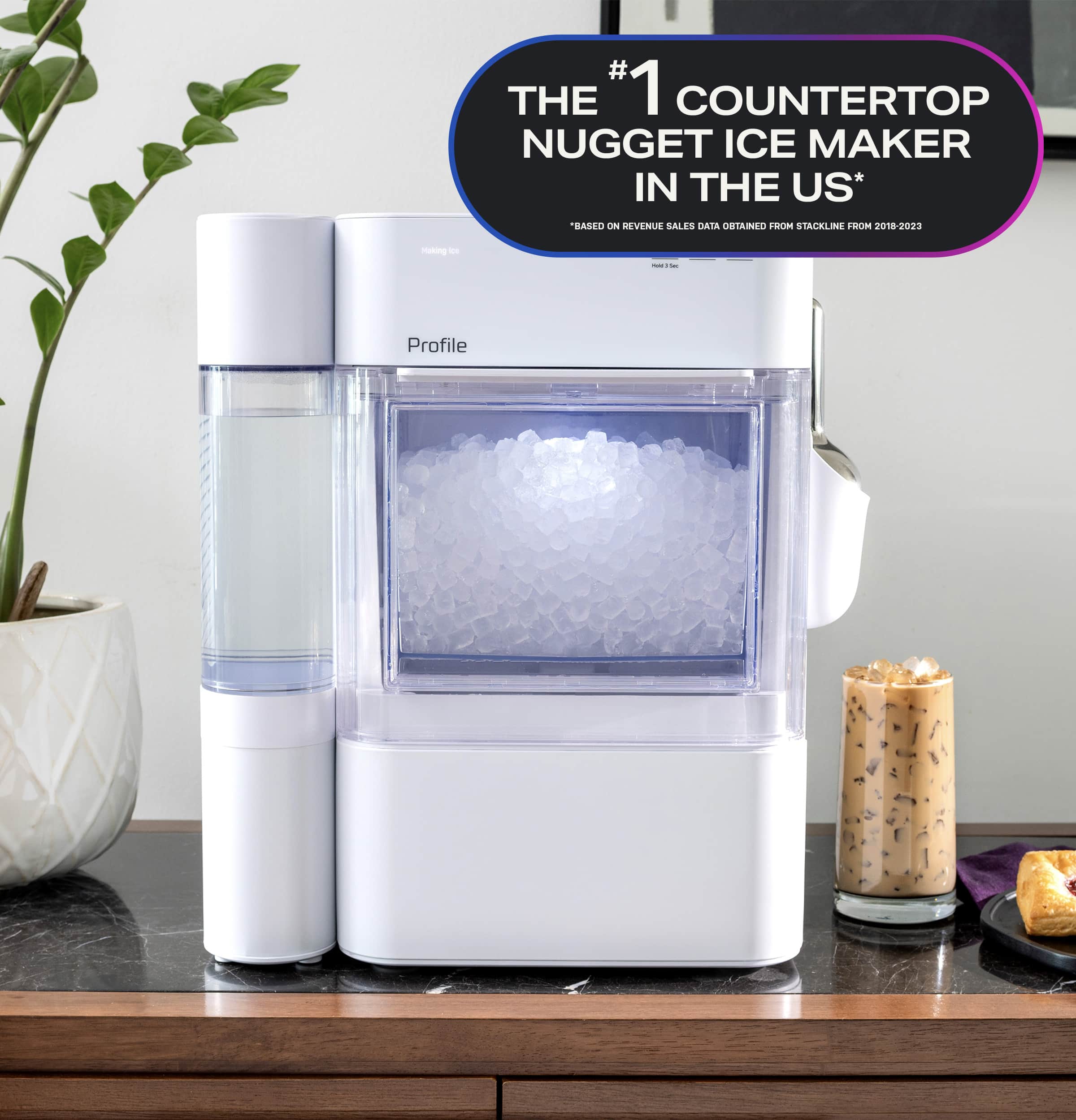 The #1 Countertop Nugget Ice Maker in the US* based on sales data obtained from NPD Group from 2018-2022. Profile.
