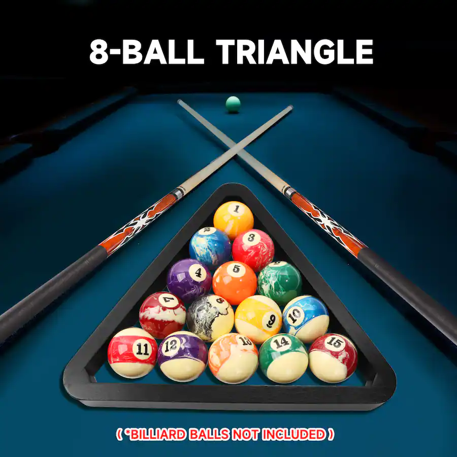 GSE Games & Sports Expert Deluxe Solid Wood 8 Ball Triangle Ball Rack ...