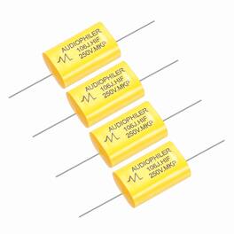 Unique Bargains - 4pcs 10uF High-Frequency Divider Capacitor, 257V Audio Speaker Crossover Non-Polarity Polypropylene MKP Film Capacitors - Yellow