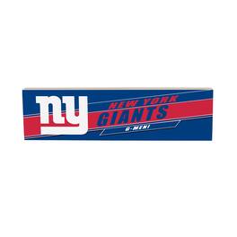 Evergreen Enterprises - New York Giants 5" x 18" Shadow Logo Wood Mantle Sign - Multicolor