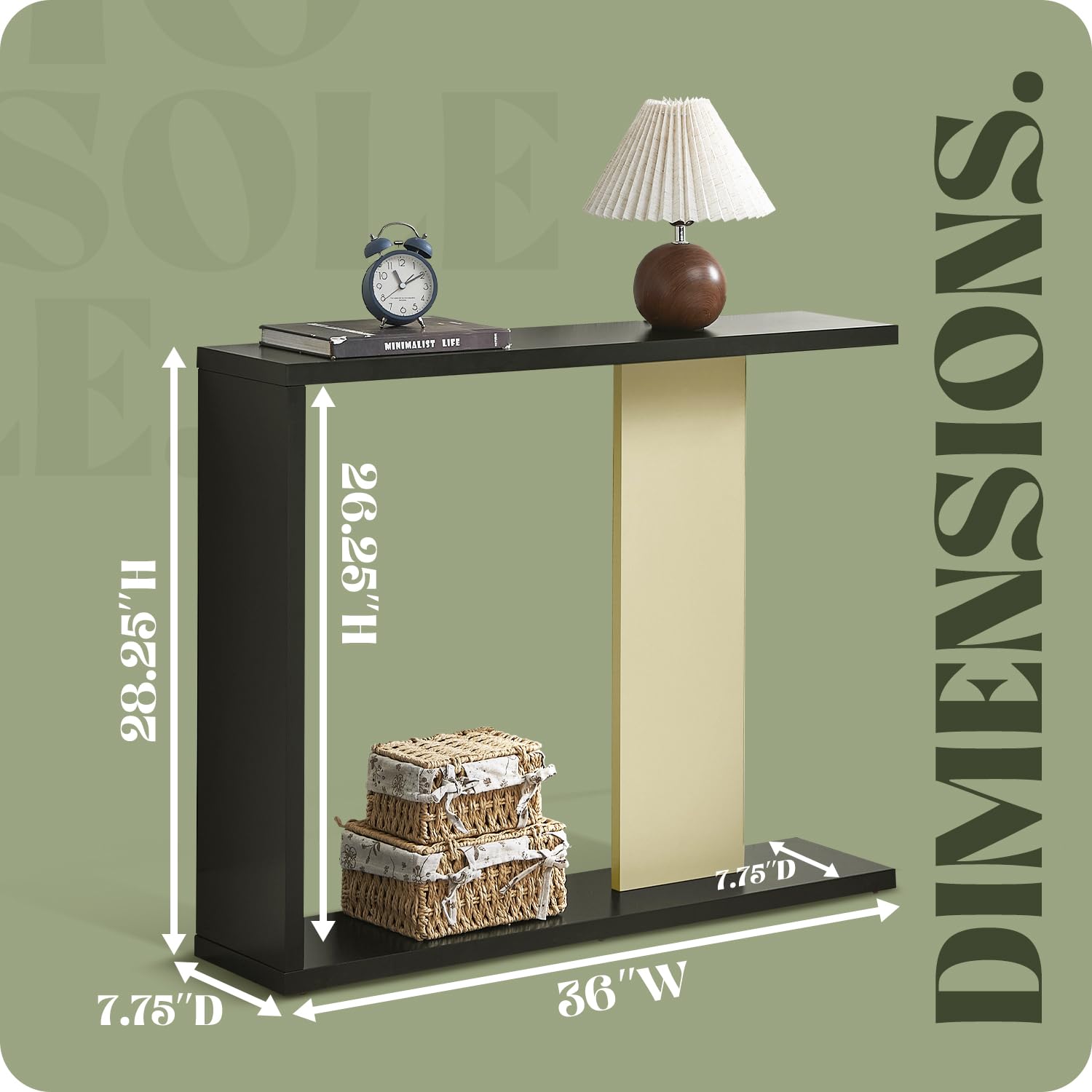 C SOLE - 3 1 C 7 a 3 & A 1 : MEREMALIST LIFE E 26.25"H 28.25"H 7.75"D D 7.75"D D 36"W 36 DIMENSIONS.

Corrected text:
C SOLE - 3 1 C 7 a 3 & A 1 : MEREMALIST LIFE E 26.25"H 28.25"H 7.75"D 7.75"D 36"W 36 DIMENSIONS.