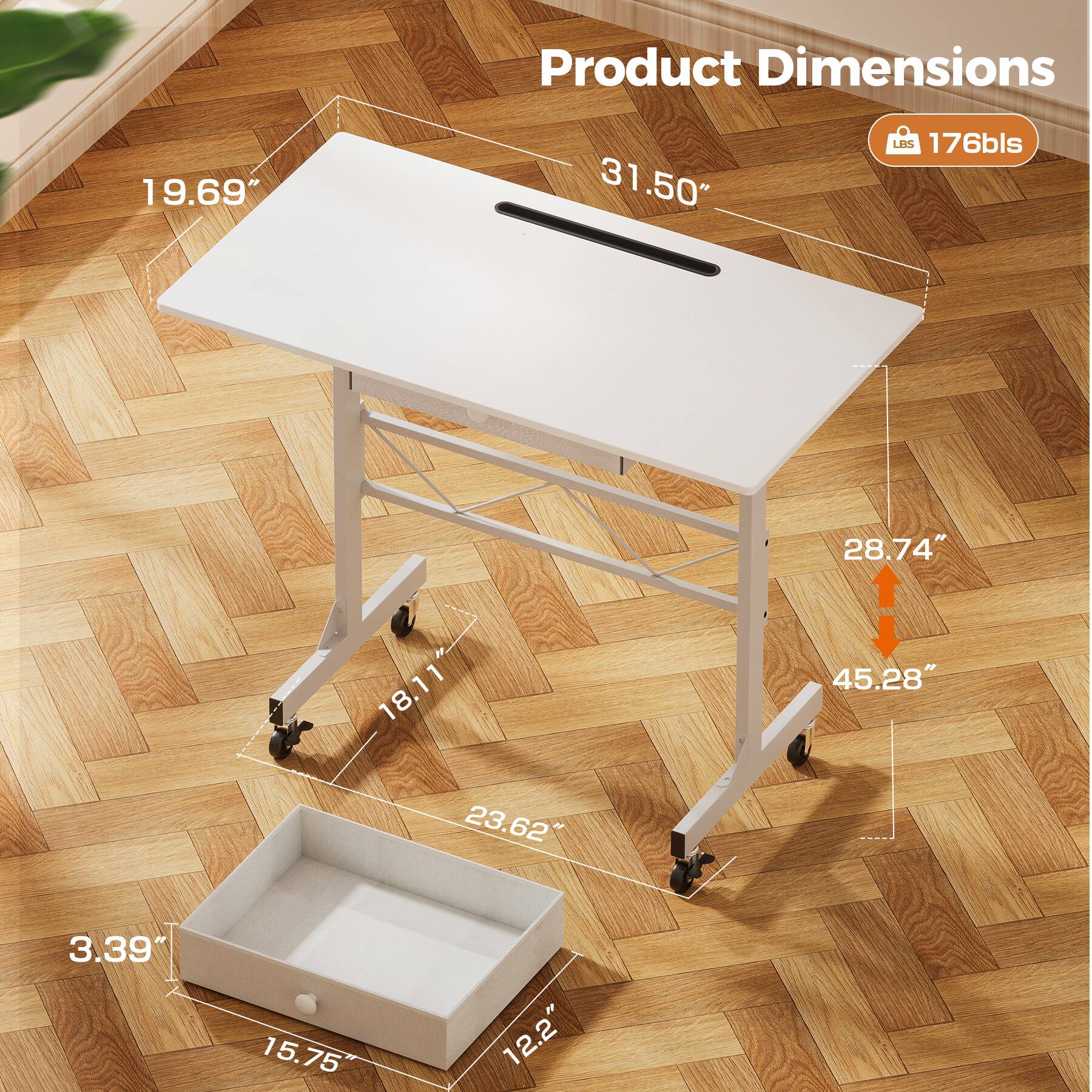 Product Dimensions 19.69 31.50" 18.11 28.74" 45.28" 23.62 3.39 15.75 12.2" LES 176bls