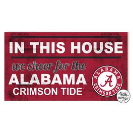 Jardine - Alabama Crimson Tide 11'' x 20'' Indoor/Outdoor In This House Sign - Red
