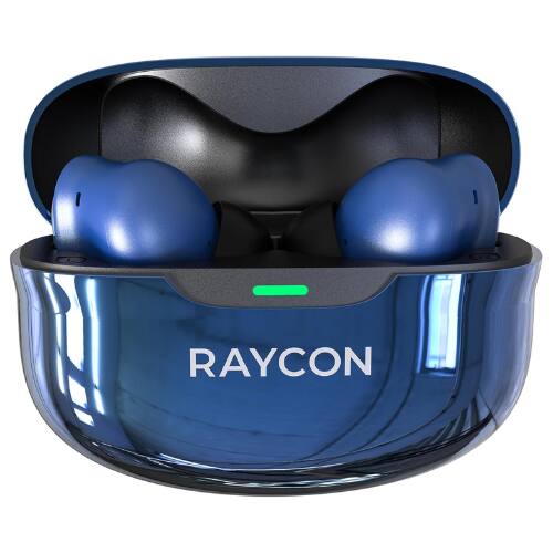 Front. Raycon - Raycon Pro Wireless Bluetooth Earbuds with Hybrid ANC & Awareness Mode, 6 Mics, IPX5, 40-Hour Battery (Blue).