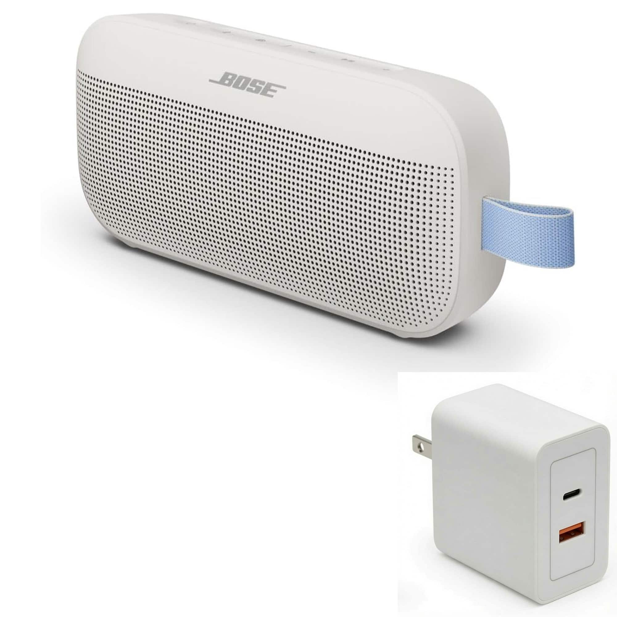 Bundle - Bose - SoundLink Flex Bluetooth Speaker (2nd Gen) with Fast Charger - Portable - Fog Grey