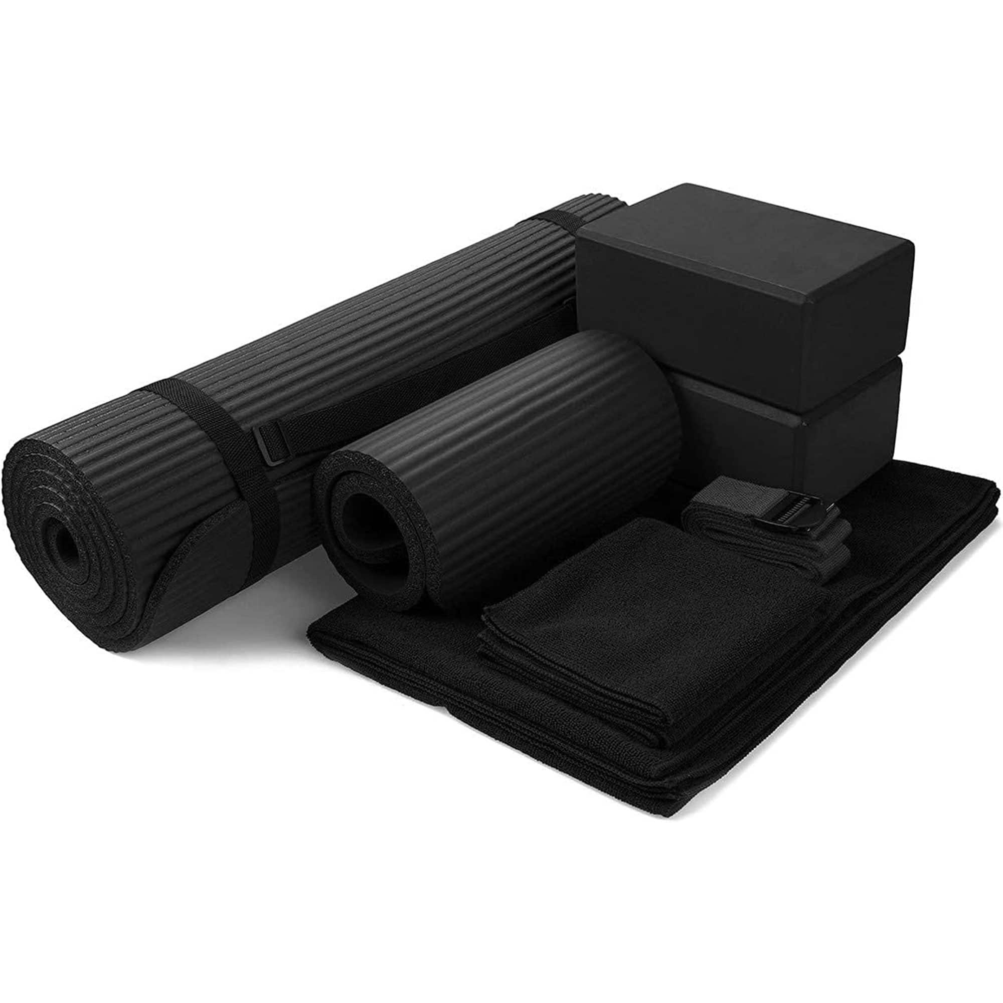 BalanceFrom Fitness - 7 Piece Yoga Set with Mat, Stretch Strap & Knee Pad - Black price history on PriceWatchPro
