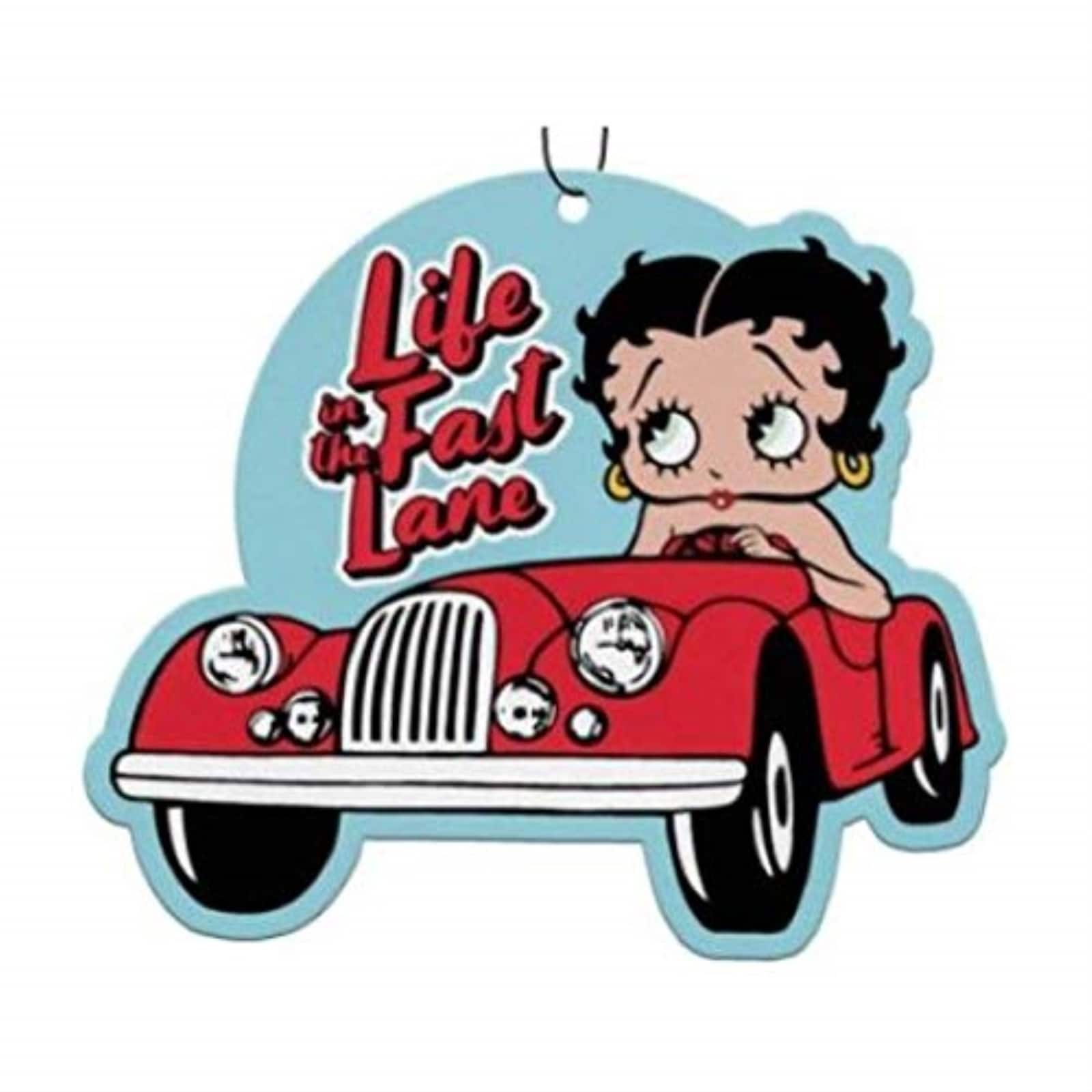 Spoontiques - Betty Boop Life in the Fast Lane Air Freshener 3 Pack New Car Scent - Red