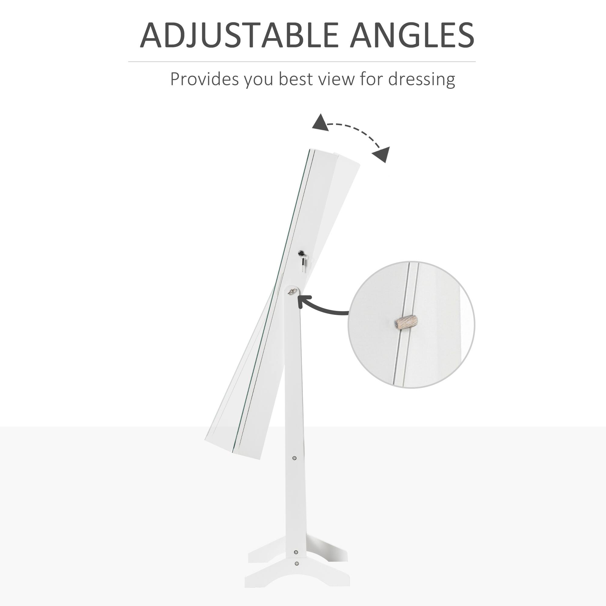 ADJUSTABLE ANGLES
Provides you best view for dressing