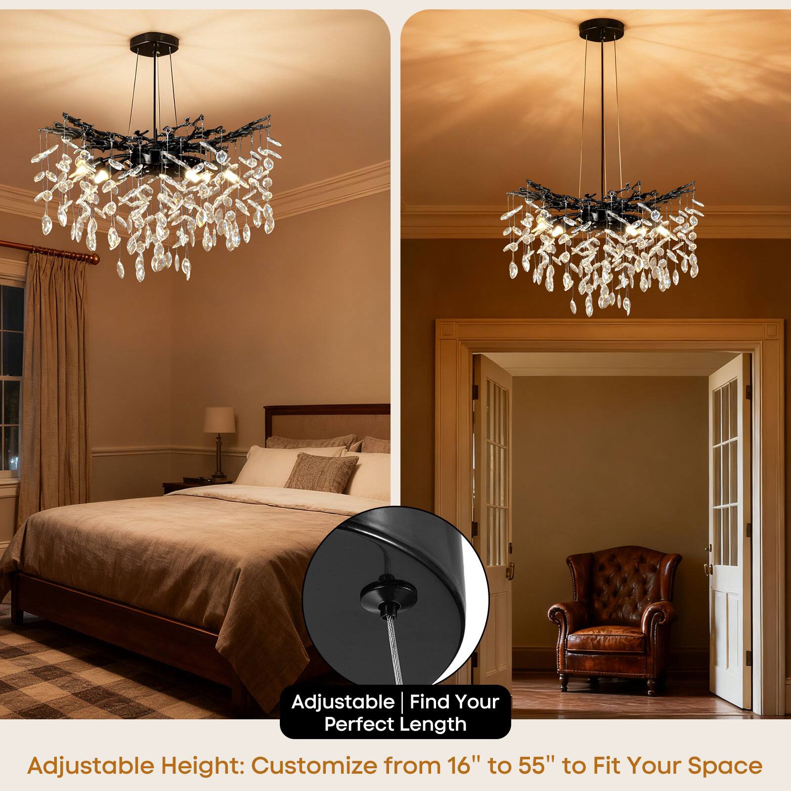 Adjustable Height: Customize from 16" to 55" to Fit Your Space

Adjustable | Find Your Perfect Length