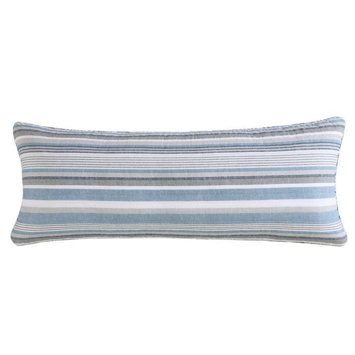Alt View 1. Hivvago - 100-Percent Cotton Blue White Grey Nautical Stripes 4 Piece Daybed Cover Set - Blue White Grey.