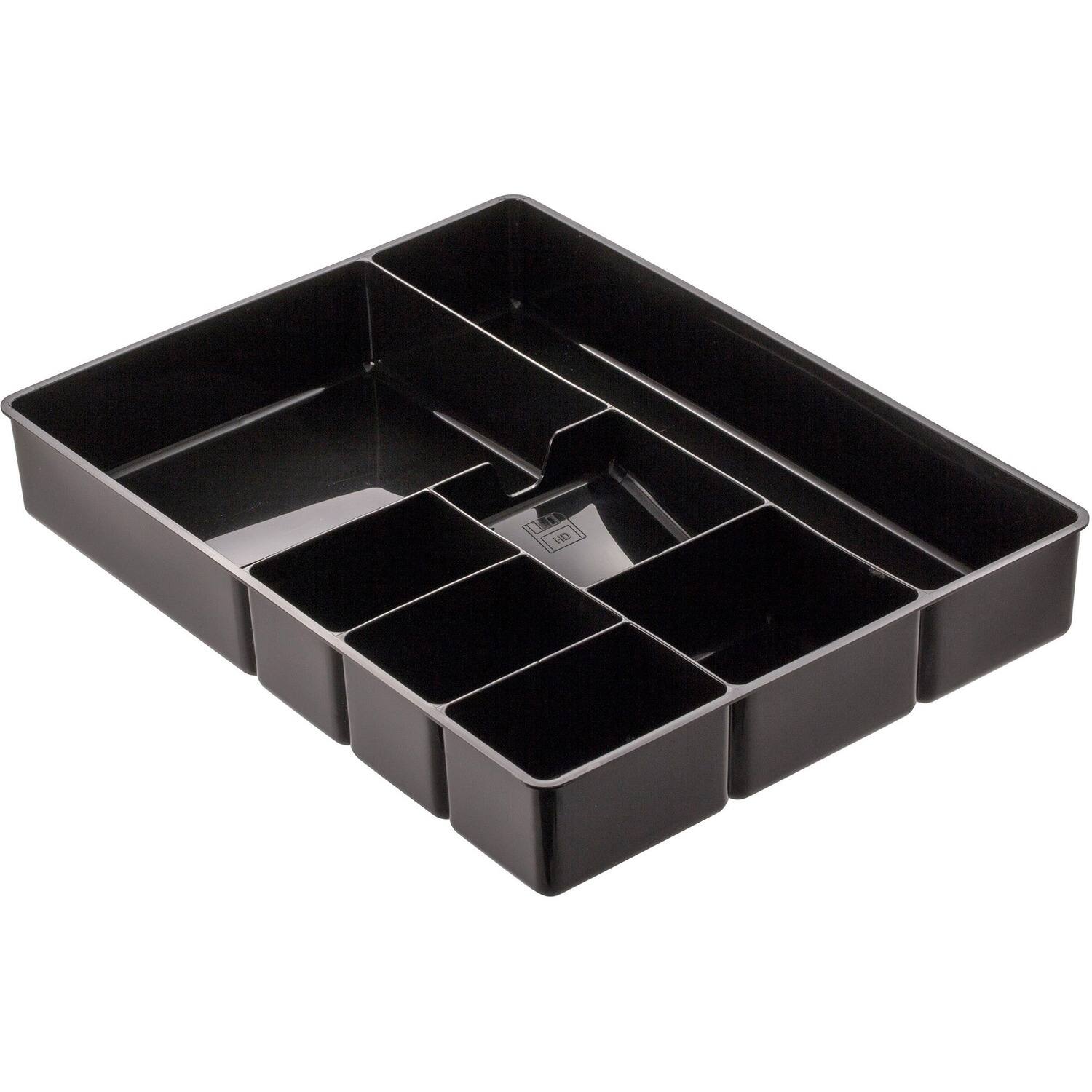 Front. Officemate - Officemate Deep Desk Drawer Tray 7 Compartment(s) 2.25" Height x 11.50" Width x 15.13" Length Black 1 Each - Black.