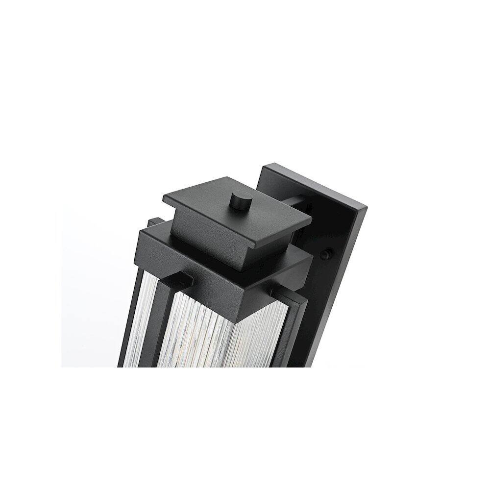 Alt View 3. Elegant Lighting - Harlan 7 inch Outdoor Pendant in Black - Black.