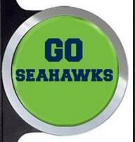 Alt View 2. PRORUN - Seattle Seahawks Automotive License Plate Frame with Team Badges - Multi.