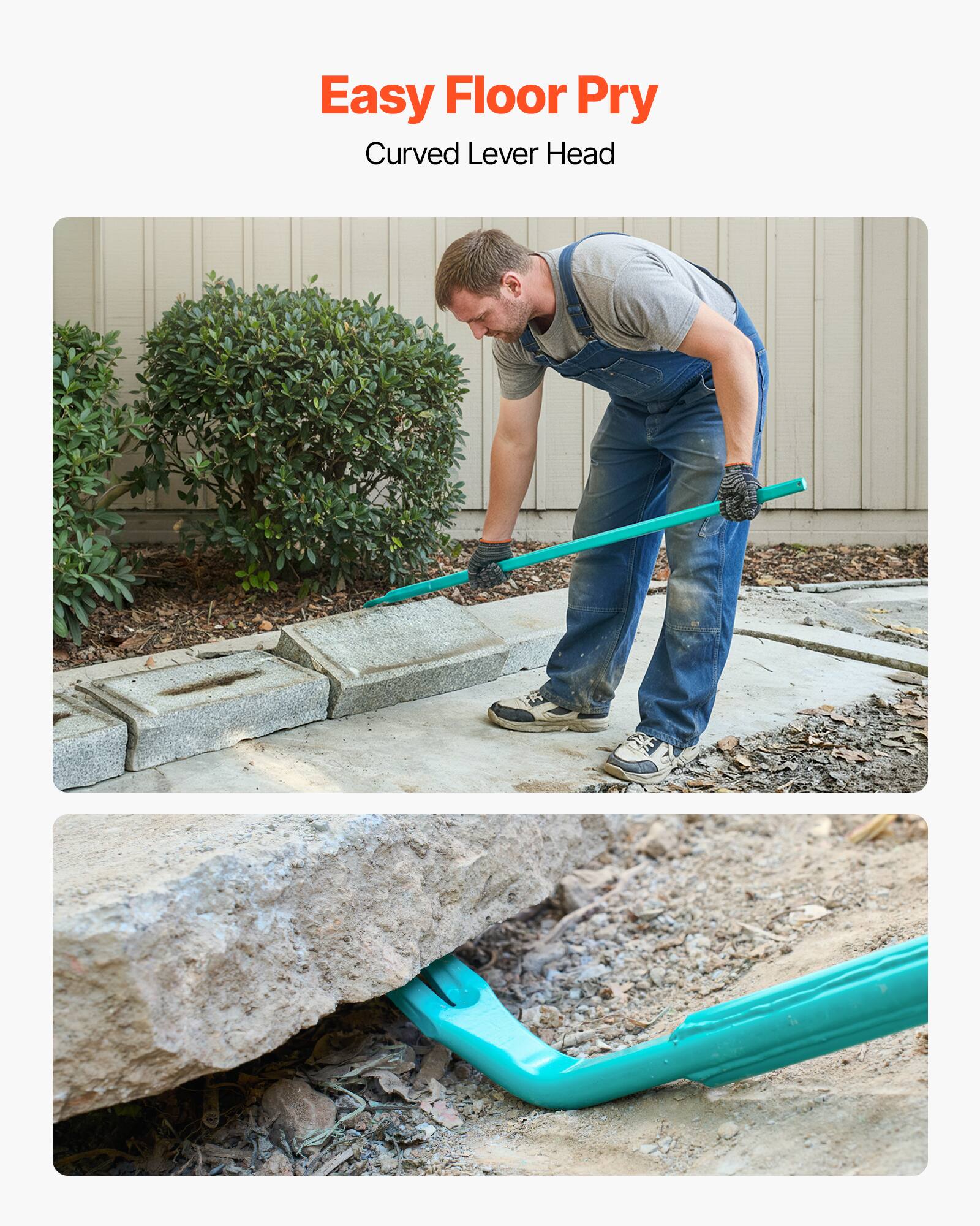 Easy Floor Pry  
Curved Lever Head