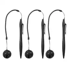 Front. Unique Bargains - 3pcs Touch Resistive Screen Pen Spring Resistance Pen for Car Navigation GPS POS - Black.