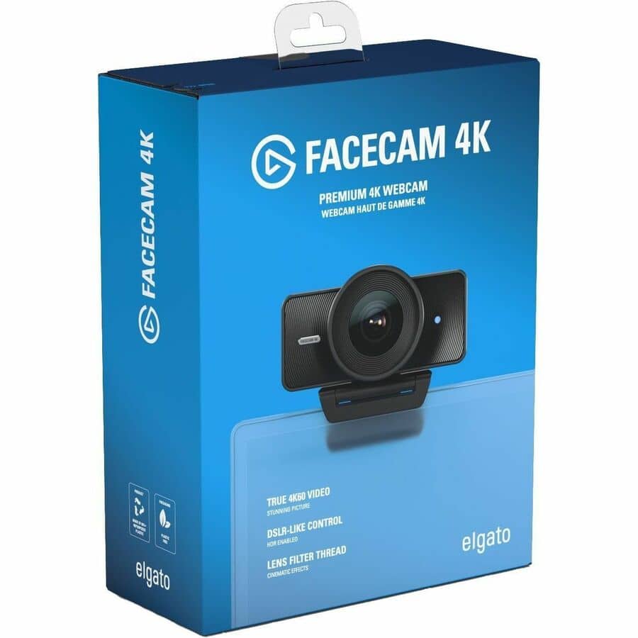 Elgato FaceCam Webcam 60 fps Black USB 3.0 Type C 4K 3840 x 2160