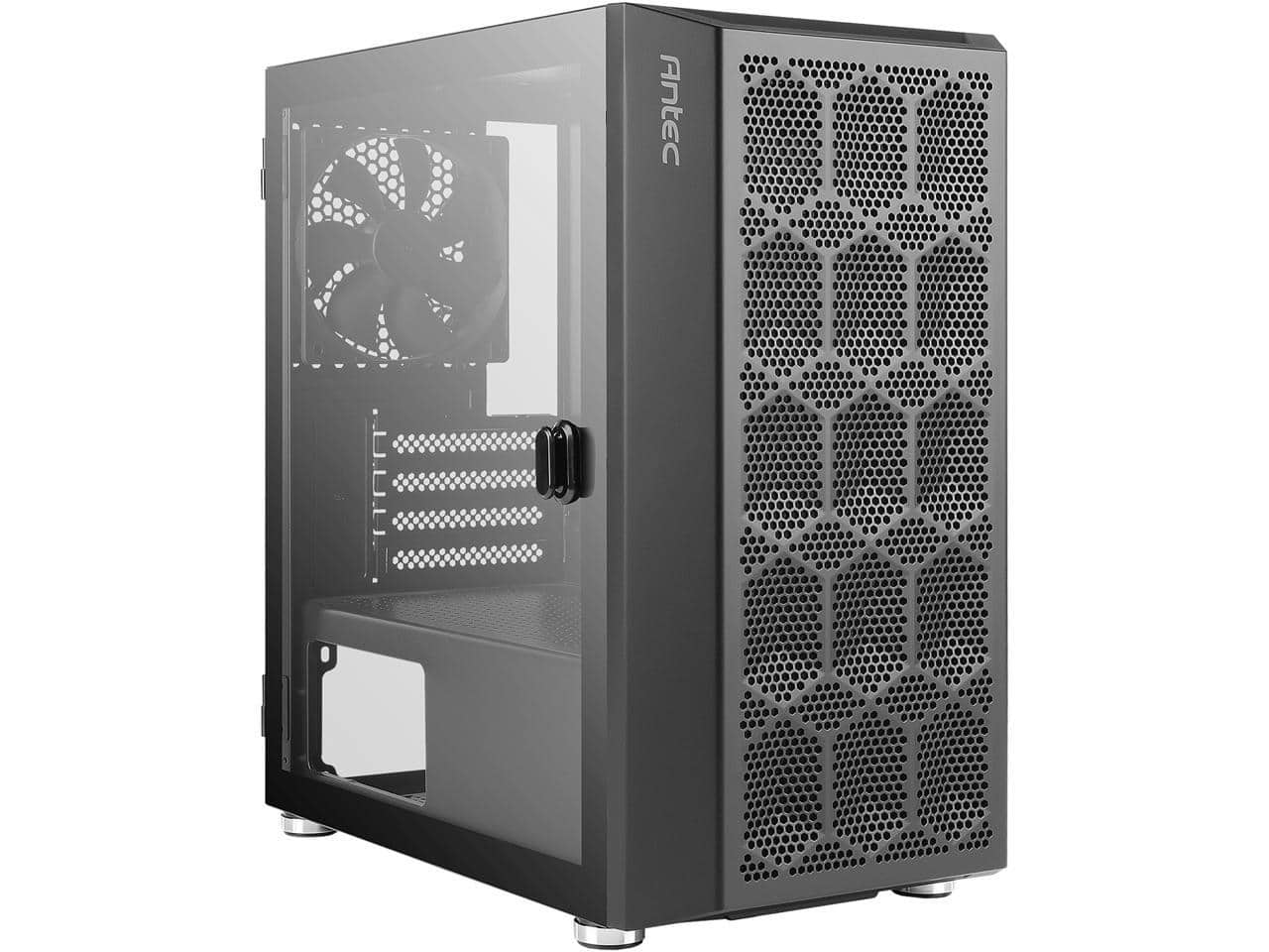 Antec - NX200M Micro-ATX Tower, Mini-Tower Case with 120mm Fan, Mesh Vent, Black - Black