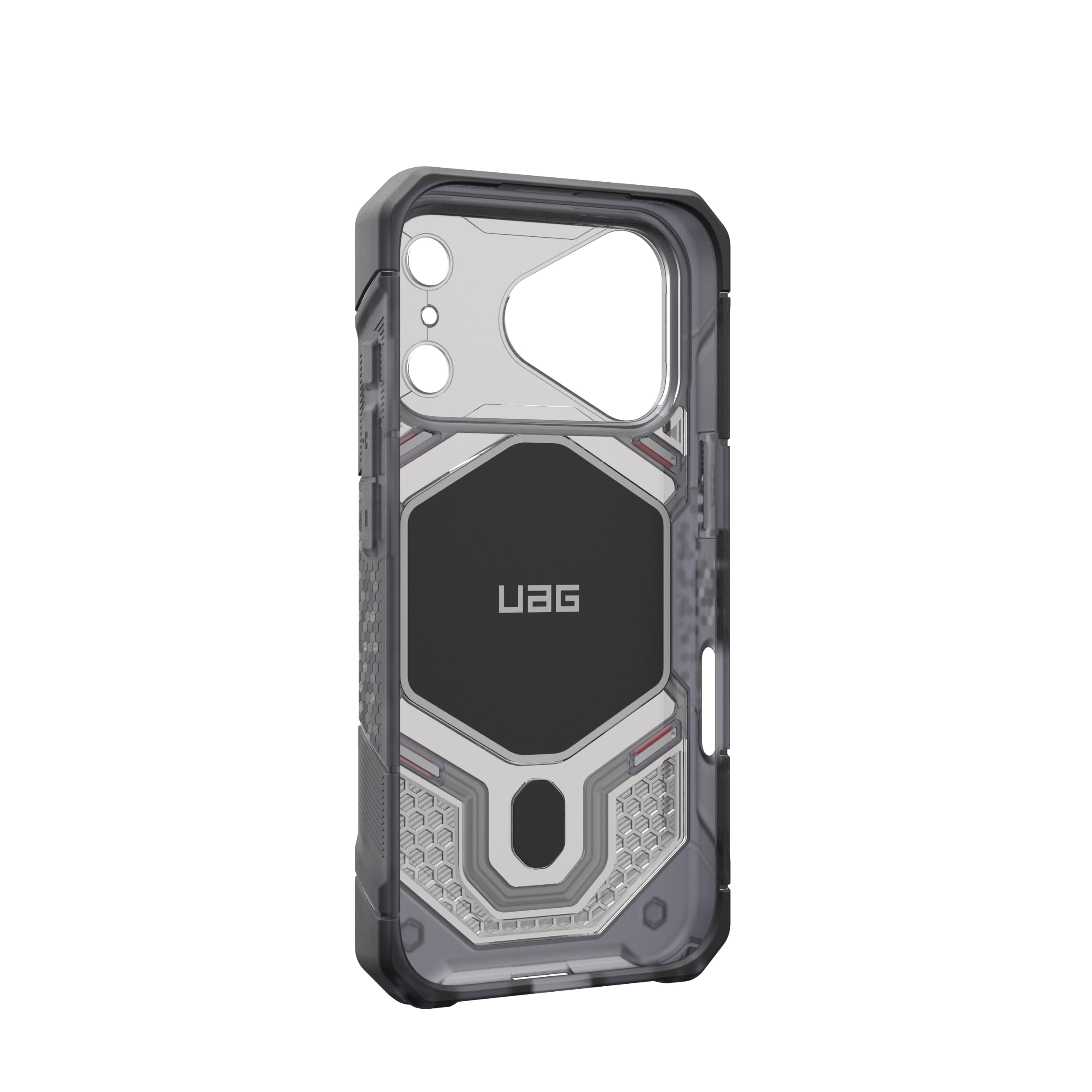 Alt View 5. UAG - iPhone 18 Pro Case/iPhone 17 Pro Case with MagSafe, Translucent, Monarch Pro - VEIL Ash.