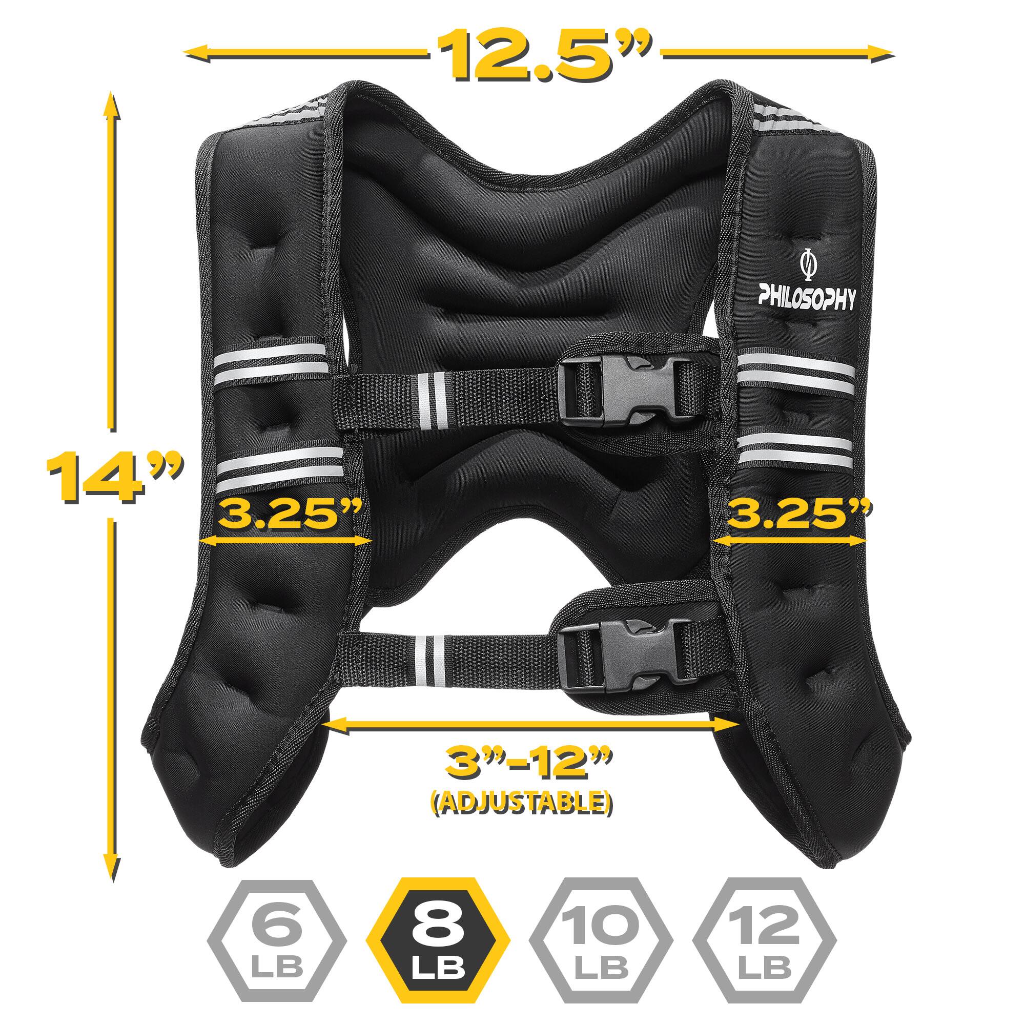 12.5" PHILOSOPHY  
14"  
3.25"  
3.25"  
3"-12" (ADJUSTABLE)  
6 LB  
8 LB  
10 LB  
12 LB