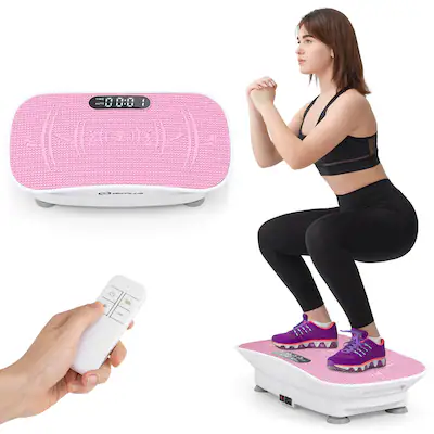 Costway Vibration Plate Exercise Machine with 10 Speed Intensities Remote for Home Fitness White+Pink HCST10691 - Best Buy Costway Vibration Plate Exercise Machine with 10 Speed Intensities Remote for Home Fitness White+Pink HCST10691 - Best Buy