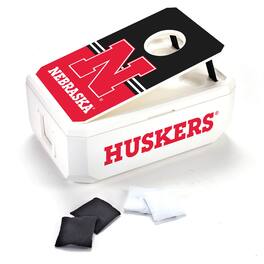 Indigo Falls - Nebraska Huskers 40-Can Cornhole Cooler - White