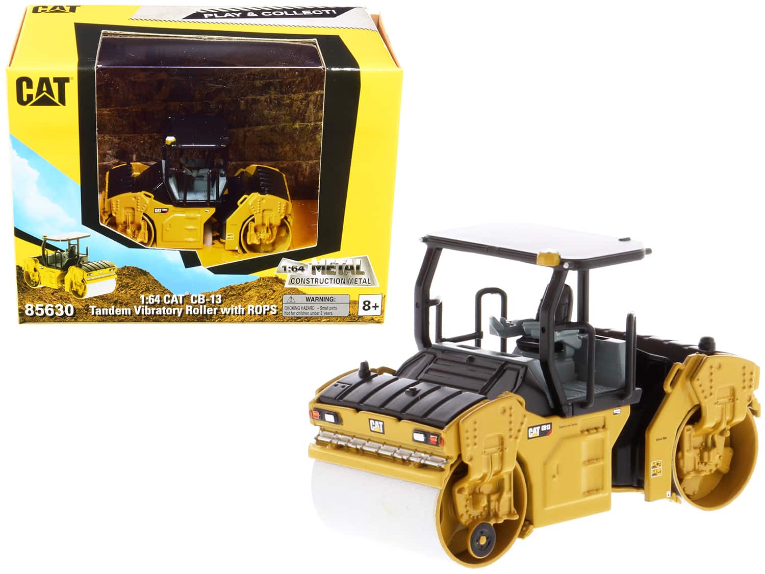 "CAT Caterpillar CB-13 Tandem Vibratory Roller with ROPS ""Play & Collect!"" Series 1/64 Diecast Model by Diecast Masters" price history on PriceWatchPro