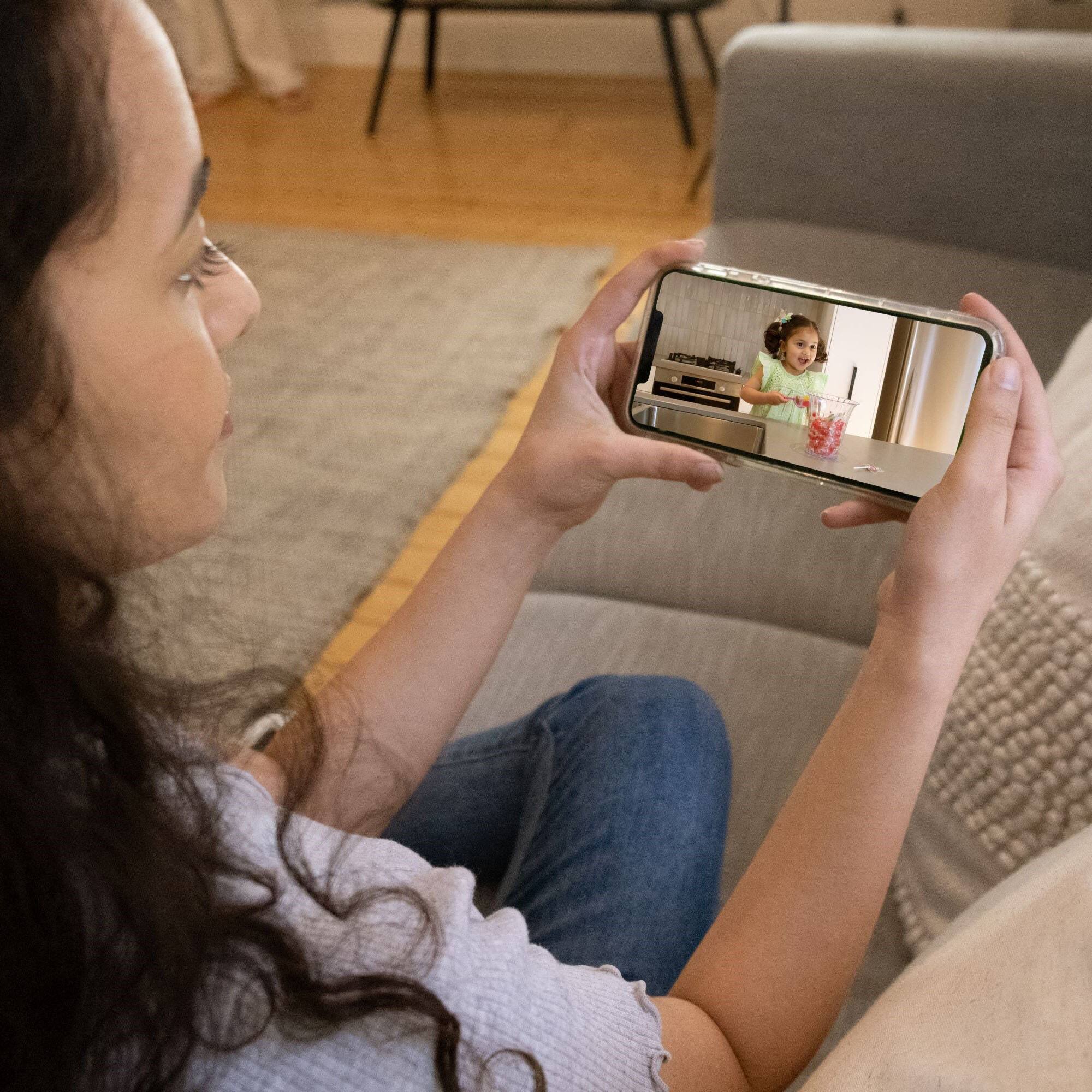 Alt View 3. eufy - eufy Indoor Cam C220, 2K Security Camera with 360° PTZ, Human/Motion AI, Ideal for Baby and Pet - White.