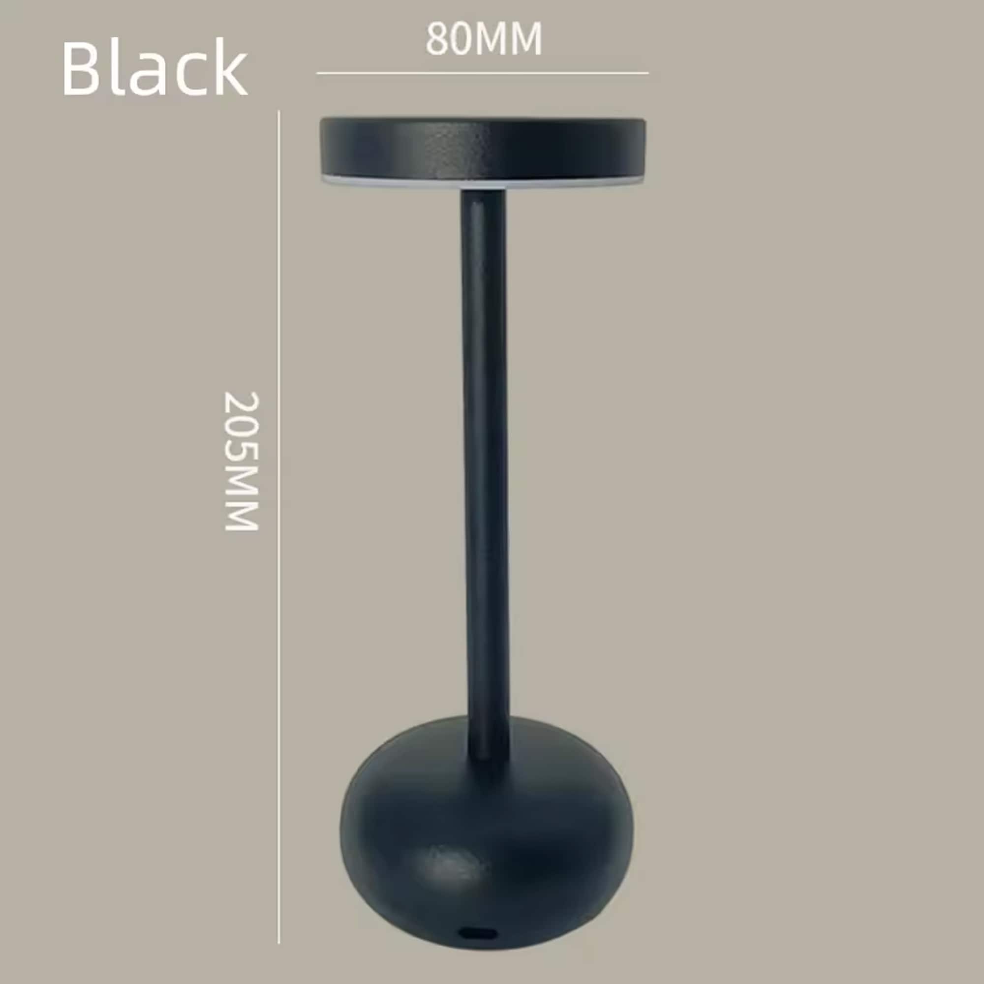 YONWAY - 4000mAh Metal Reading Lamp, USB Ambient Table Lamp, 3-color Touch Night Light, Portable Outdoor Table Light for Bedroom