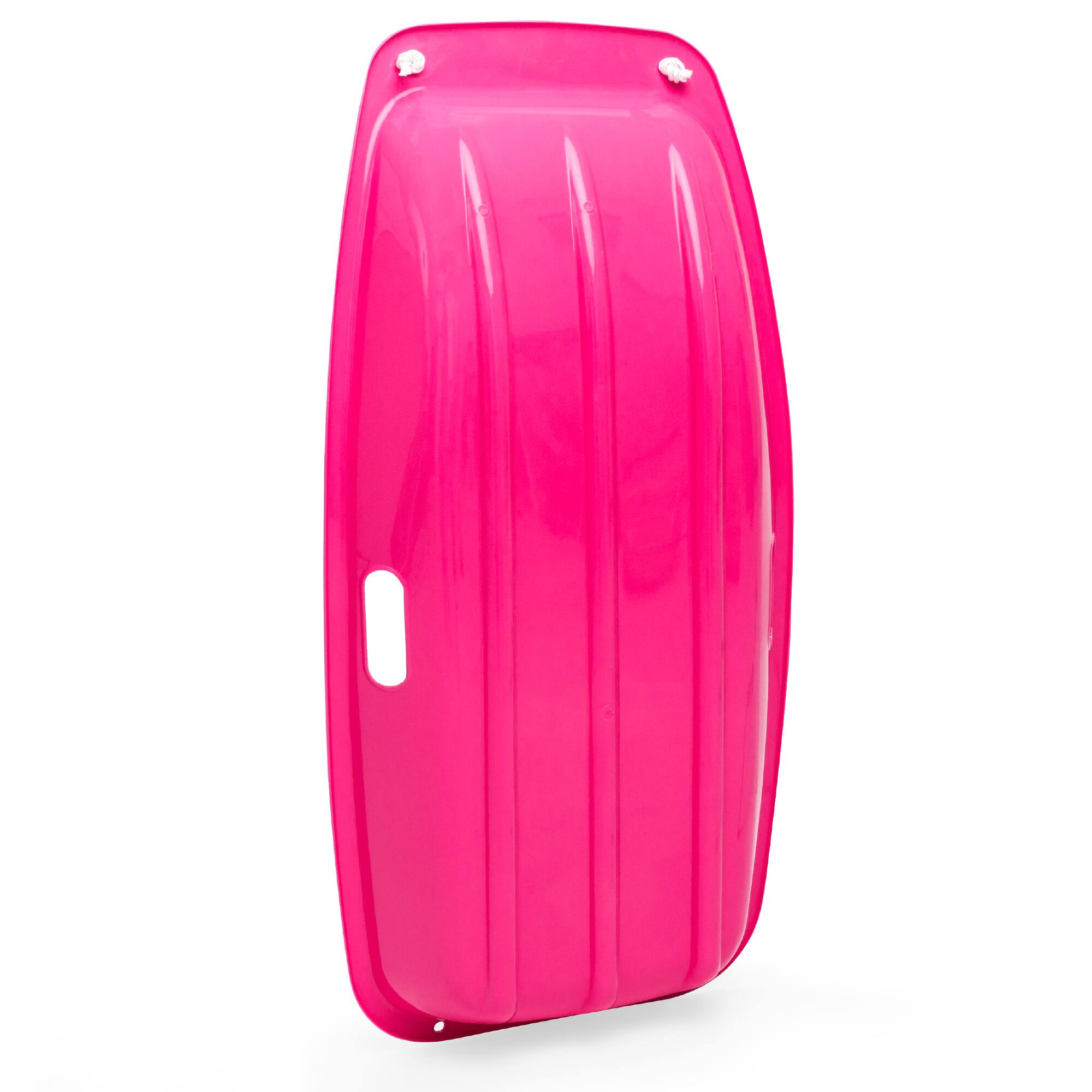 Alt View 2. Best Choice Products - Best Choice Products 35in Kids Outdoor Plastic Sport Toboggan Winter Snow Sled Board w/ Pull Rope, 2 Handles - Pink - Pink.