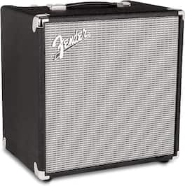 Fender - Rumble 40 Bass Amp, 40 Watts, with 2-Year Warranty - Black/Silver