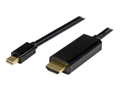 Front. Startech - StarTech MDP2HDMM3MB 10' Mini DisplayPort/HDMI Audio/Video Cable - Black.