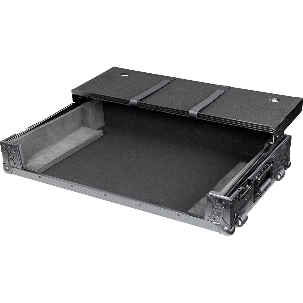 Alt View 5. Headliner - Pitch Black Flight Case for Rane Four and Performer with Wheels HL10016.