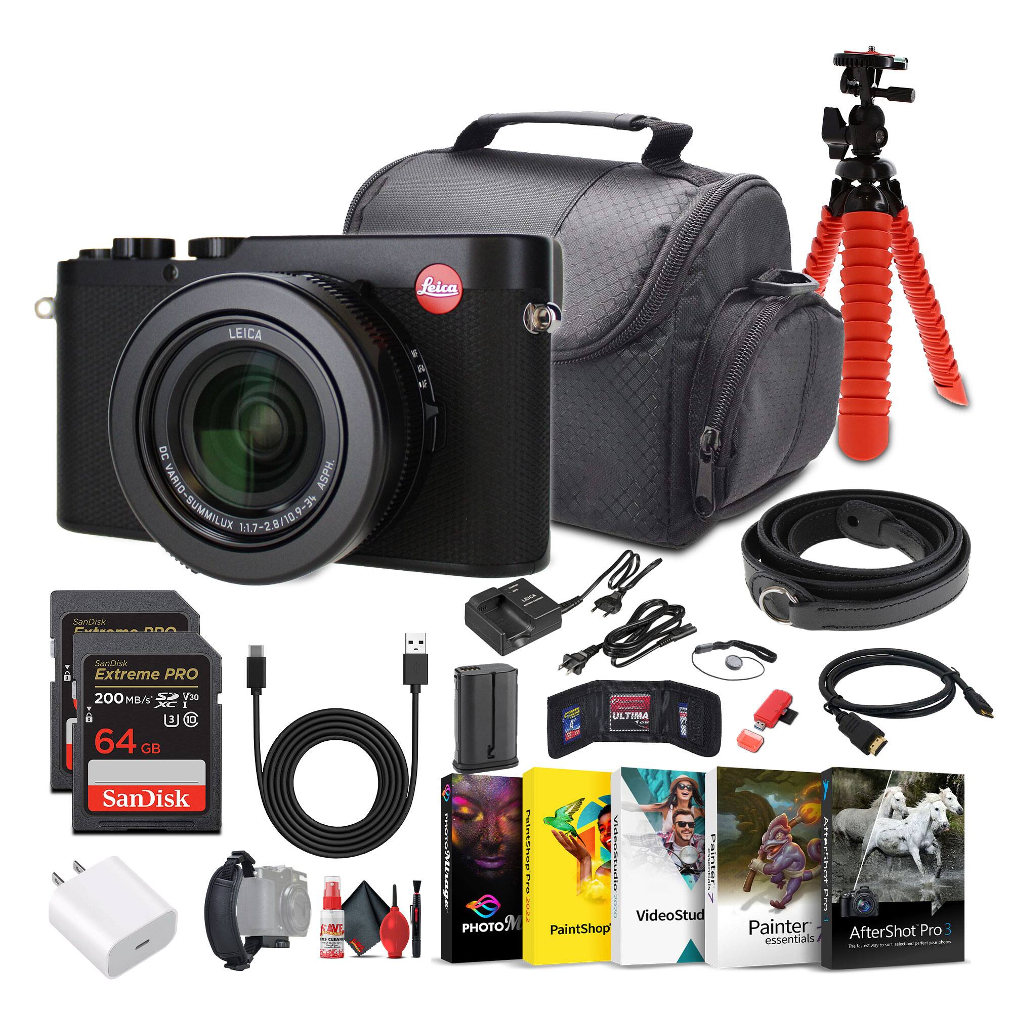 Leica - D-Lux 8 Compact Digital Camera, 17MP 4/3" CMOS Sensor + 64GB Memory Card + More